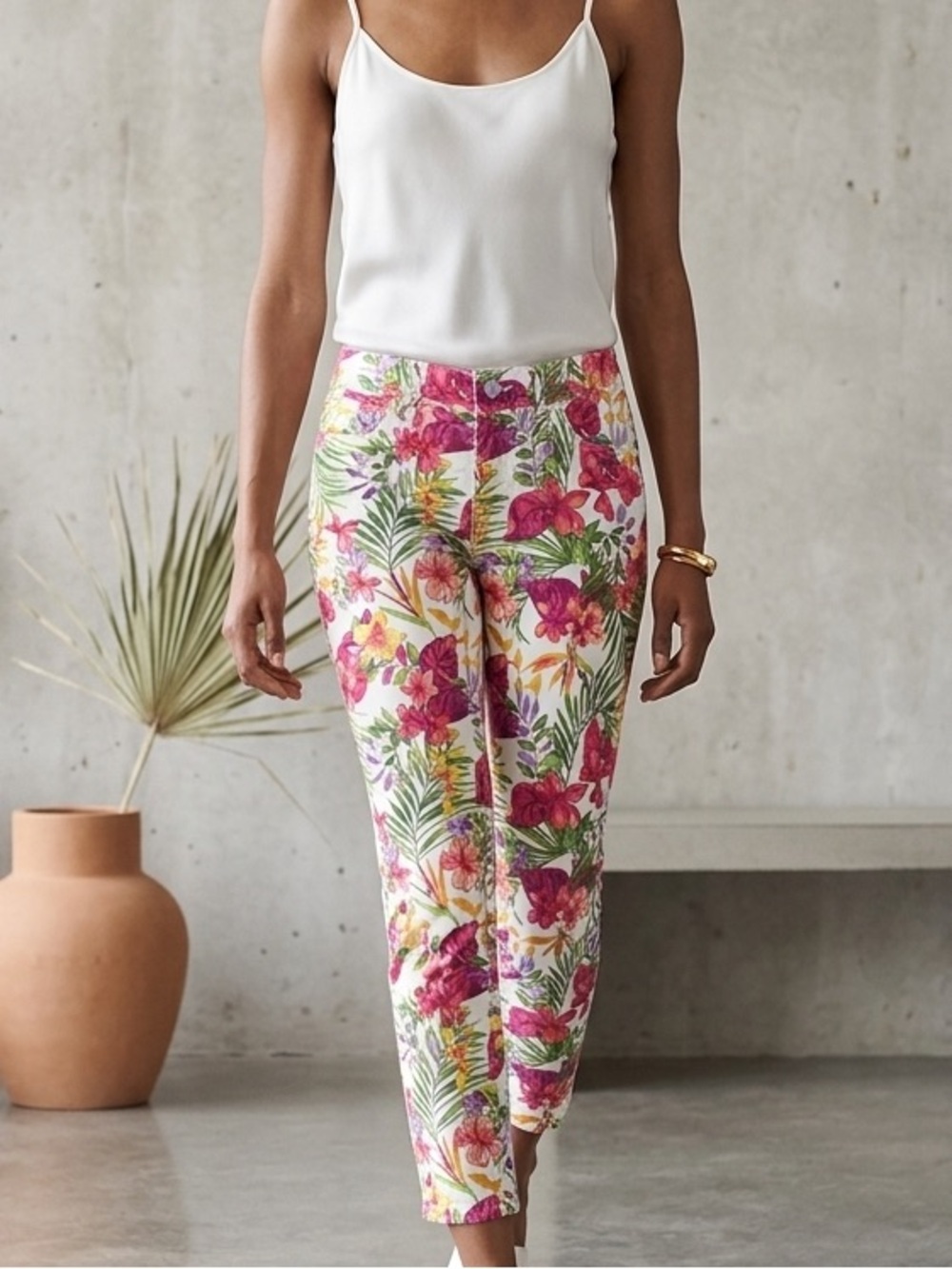 Tommy Bahama Floral Tropical Print Skinny Ankle Pants Size 28/29